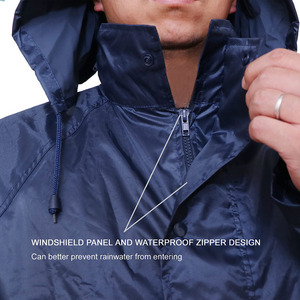 Combinaisons de pluie pour hommes à prix de gros, couleur unie, séchage rapide, imperméable, veste de randonnée à capuche, combinaisons de pluie pour hommes - Product Image 3