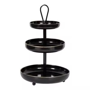 Round Wooden <b>Cake</b> <b>Stand</b> With Metal Handle for Wedding Birthday Dessert Display Table Decor Cupcake Holder Tray - Product Image 6