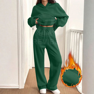 Survêtement décontracté et tendance pour femme adulte, 100 % coton, à capuche, manches longues, collection hiver 2026, qualité supérieure - Product Image 3