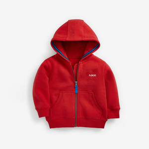 Sweat à capuche pour garçons en polaire, prix d'usine, manches longues, logo personnalisé, matière respirante et confortable, couleur unie, coupe ajustée / ample - Product Image 6