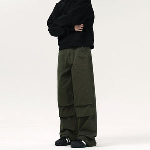 Pantalon de jogging pour homme 100% coton, taille mi-haute, logo brodé à la taille, décontracté, ample, écologique, séchage rapide, molleton, style urbain - Product Image 4