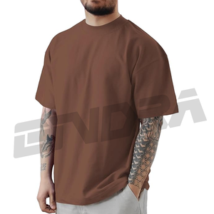 Tshirt unisexe marron à épaules tombantes oversize streetwear style décontracté tissu doux confortable doit avoir la mode à la mode essentielle - Product Image 2