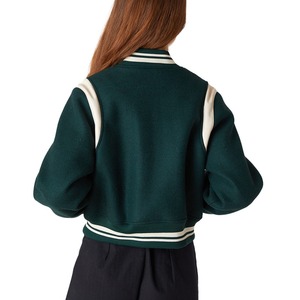 Vente en gros de vestes universitaires personnalisées pour femmes, matelassées, respirantes, motif solide, automne hiver 100% coton, fabricant OEM - Product Image 2