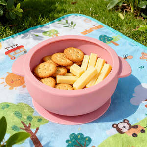 Juego de Vajilla de Silicona para Bebé, Diseño de Dibujos Animados, Ecológico, Impermeable, 6 en 1, Incluye Plato, Tazón, Cuchara, Tenedor, Vaso Antiderrames, 0-12 Meses - Product Image 4