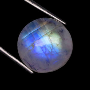 Magnifiques pierres précieuses en cabochon de pierre de lune arc-en-ciel - Pierre précieuse arc-en-ciel multicolore - Forme ronde, pierre de lune lisse et non montée pour la fabrication de bijoux - Product Image 3