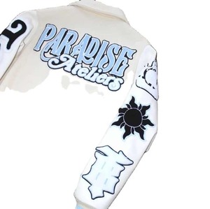 Blouson Bomber Vintage Personnalisé Hiver Style Universitaire Broderie Col Montant Manches en Polyester Style Urbain à Capuche Service OEM - Product Image 2