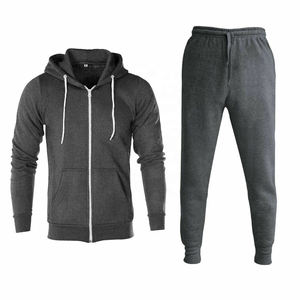 Vente en gros 100% coton pour hommes imprimé motif solide Jogging survêtement coupe ajustée hiver Streetwear lourd tenue décontracté - Product Image 1