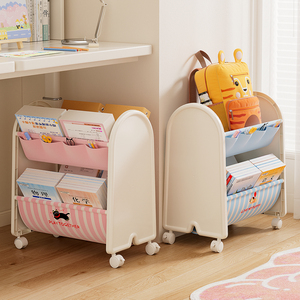 Trẻ Em Di Chuyển Kệ Sách Hai Lớp Tủ Sách Tủ Tầng Đồ Chơi Cuốn Sách Lưu Trữ Giá - Product Image 1