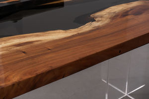 أسود شفاف إيبوكسي جنوب الجوز بحافة مستقيمة خشب قرد بود طاولة خشب أعلى * دولار * * 55 - Product Image 2
