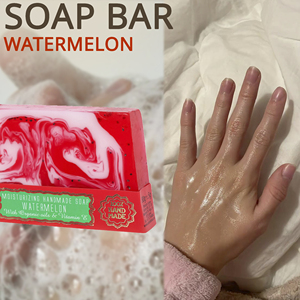 Watermelon <b>Soap</b> Bar Fresh Hydration Clean Soft Skin Formula Glycerin Base Almond Olive Oil Private Label OEM Bulk Supply - Product Image 3