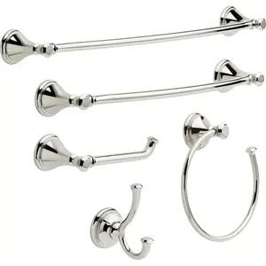 Venta caliente de alta calidad montado en la pared más nuevo diseño de moda juegos de accesorios de baño juego de organizador de baño de Metal - Product Image 1