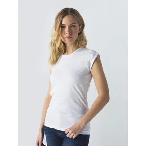 T-Shirt Personalizzata da Donna in Tessuto Slub per Merchandising Promozionale - Product Image 3