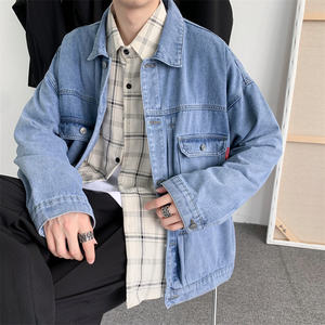 <b>Denim</b> <b>Jacket</b> High Quality Custom Design Men Ripped Button Front <b>Denim</b> Jeans <b>Jacket</b> - Product Image 5