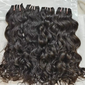 Vente directe d'usine inde donneur unique aligné cuticule vierge extensions de cheveux humains bruts Machine Double trame lâche profond naturel - Product Image 1