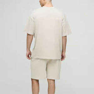 Survêtement respirant deux pièces 100% coton de qualité supérieure pour hommes, ensembles très vendus avec impression de logo personnalisée - Product Image 5