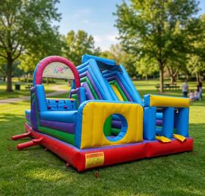 Castillo Inflable Comercial para Niños, Tobogán Acuático de PVC, Casa de Brinco, Área de Juegos Combinada para Niños con Soplador - Product Image 2