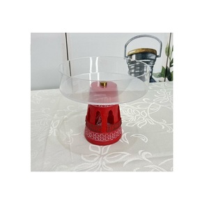 Serveur à gâteau en bois de la plus haute qualité avec couvercle en verre, design moderne, forme ronde, par Home Arts - Product Image 3