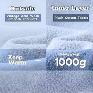 Sudaderas con Capucha Bordadas de Punto Extra Grandes para Adolescentes, Moda Otoño 2025, Casuales, Largas, Estampadas, de Forro Polar, para Hacer Ejercicio - Product Image 4