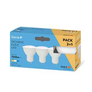 Garza หลอดไฟ LED ไดโครอิคขนาด7W GU5.3ไฟอัจฉริยะหรี่แสงได้ไม่เท่ากัน75W แพ็ค3อบอุ่นแสง (3000K) แหล่งจ่ายไฟพลังงานแสงอาทิตย์ - Product Image 2