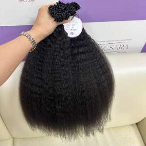 Extensions de cheveux vierges naturels du Vietnam en gros, style naturel, cheveux ombrés, pointes plates en kératine, extensions de cheveux avec mèches en kératine - Product Image 4