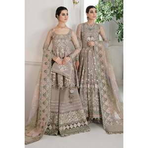 Embroidered Chiffon <b>Net</b> <b>Fabric</b> CH10-08 Unstitched - Product Image 6