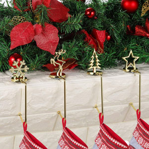 Set of 4 <b>Christmas</b> Decoration Stocking Hanger <b>for</b> Mantel Stocking Hooks Mantle Stocking Holders Hanger <b>for</b> Hot Sale - Product Image 4