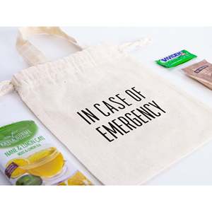 Sac de survie et cadeau d'anniversaire écologique en coton recyclable pour kit de gueule de bois d'urgence - Product Image 3