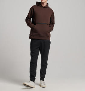 Sweat-shirt à capuche unisexe de bonne qualité, personnalisé, OEM, sans cordon, noir, pour hommes, en molleton de coton lourd, surdimensionné - Product Image 1