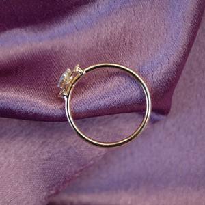 Anillo de oro macizo de 18 quilates certificado IGI con diamante ligero para joyería de uso diario - Product Image 2