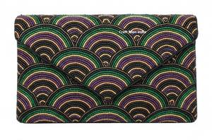 Pochette de soirée en perles faites à la main pour le Mardi Gras, avec un motif à carreaux abstrait, élégante pochette pour femmes, idéale pour les cadeaux et les événements - Product Image 5