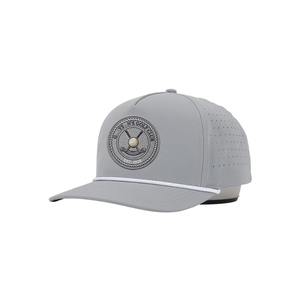 Manufacturer Direct Lightweight Golf Hat 5 Panel Custom 2D Embroidery Logo Laser Perforated White Rope <b>Snapback</b> Woven Tag Bulk - Product Image 2