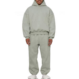 ชุดวอร์มผ้าฝ้ายแบบสวมหัวสำหรับผู้ชายชุดวอร์มทรงโอเวอร์ไซส์แบบกำหนดเอง - Product Image 1