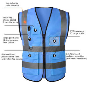 Chaleco de Trabajo Resistente, Chaleco Utilitario Multibolsillos para Construcción, Uso Industrial y al Aire Libre - Product Image 2