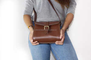 Bolso bandolera de cuero genuino hecho a mano, bandolera cruzada Vintage de verano con cremallera, bolsos de viaje de hombro con estilo, monederos al por mayor - Product Image 5