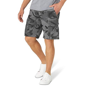 Pantalones cortos Cargo de cintura elástica de ajuste ligero para hombre, tela de algodón, estilo multibolsillo, ropa para exteriores, pantalones cortos de uso diario para hombres - Product Image 6