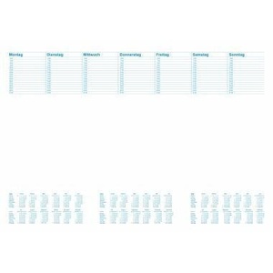 RNK Verlag Office Writing <b>Pad</b> 60 X 42 cm White/Blue Paper 30 Sheets 2023-2025 Without Overlay RNK VERLAG - Product Image 1