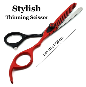 Kit de barbier professionnel, couleur personnalisée élégante, ciseaux à effiler en acier inoxydable, rasoirs à raser, salon de coiffure professionnel - Product Image 4