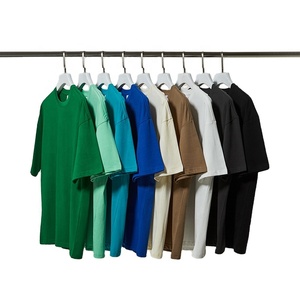 T-shirt de lavage à l'acide en coton de qualité supérieure t-shirt de lavage minéral rétro surdimensionné t-shirt vintage décontracté lourd T-shirt pour hommes - Product Image 1