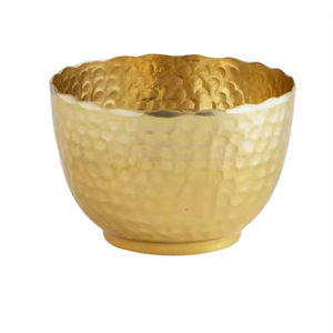 Hammered Brass Metal <b>Dinnerware</b> Fruits Serving Bowls for Wedding Catering Usage Tableware Food & Snacks Serving Bowls - Product Image 1