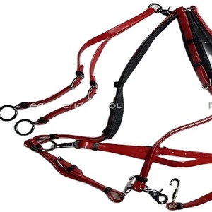 Rênes de bride de licou d'endurance de cheval avec ensemble de plaques de poitrine Fabricants de sangles de soutien rembourrées à la gaufre équestre Kanpur - Product Image 1