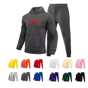 2025 survêtement 100% coton pour hommes personnalisé ensemble de jogging uni avec sweat à capuche marque privée hiver essentiel - Product Image 6