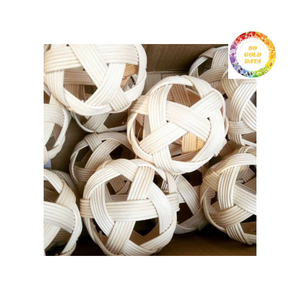 Bolas decorativas de ratán Natural tejidas a mano, orbes de mimbre ecológicos para decoración del hogar, rellenos de jarrón, suministros para manualidades - Product Image 3