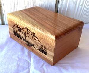 Urna de madera de recuerdo para restos de cola, urnas de cremación para hombres adultos con cenizas grandes de madera - Product Image 4