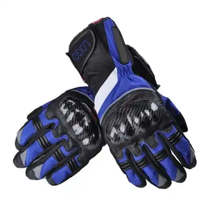 ถุงมือหนังสำหรับขี่มอเตอร์ไซค์วิบากสีดำสีน้ำเงินแดง-กันลื่นสำหรับขี่มอเตอร์ไซค์ฤดูหนาว - Product Image 6