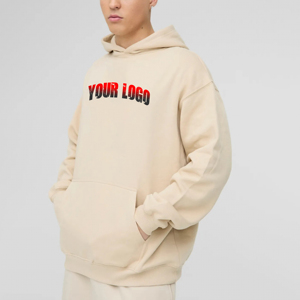 Sweat-shirts pour hommes 100% coton tendance, logo imprimé en relief 3D personnalisé, qualité supérieure, vêtements décontractés d'hiver, broderie 2 pièces - Product Image 5