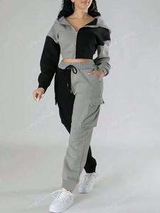 Ensemble de survêtement décontracté pour femmes, vêtements de sport, vêtements de rue, pour l'entraînement et un usage quotidien confortable - Product Image 6