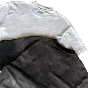 Camiseta de lujo de cuello redondo de alta calidad OEM, camiseta Unisex de algodón de corte regular personalizada 100% algodón, camiseta en blanco de gran tamaño para hombres - Product Image 5