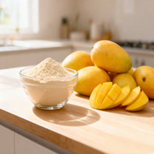 Poudre d'extrait de mangue Carabao mûre séchée par pulvérisation |   Poudre de mangue naturelle des Philippines |   Produit de qualité alimentaire, OEM, marque privée, emballage de 5 kg - Product Image 2