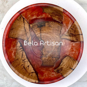 Bol en bois artisanal de qualité supérieure, style bohème, écologique et compatible lave-vaisselle, idéal pour les repas à la maison et les cadeaux d'affaires - Product Image 6