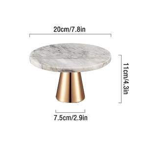 Support à gâteau en marbre de grande qualité à prix raisonnable pour la table de desserts de fête de fiançailles, ajoutant une touche raffinée à la décoration de la célébration - Product Image 2